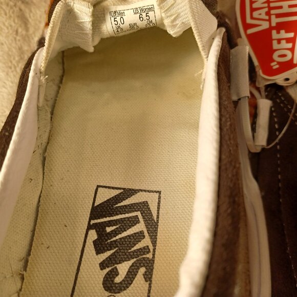 Vans Men's 5/Women's 6.5 Slip On Fair Isle Brown Woven Textile VN0A5JMHBF0 - Picture 12 of 12